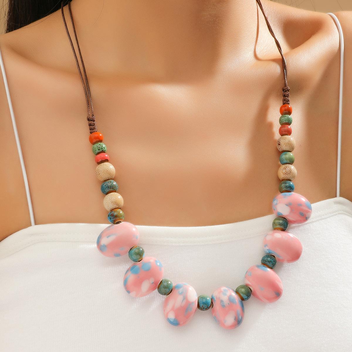 Collar Bohemio Versátil De Cerámica al por mayor